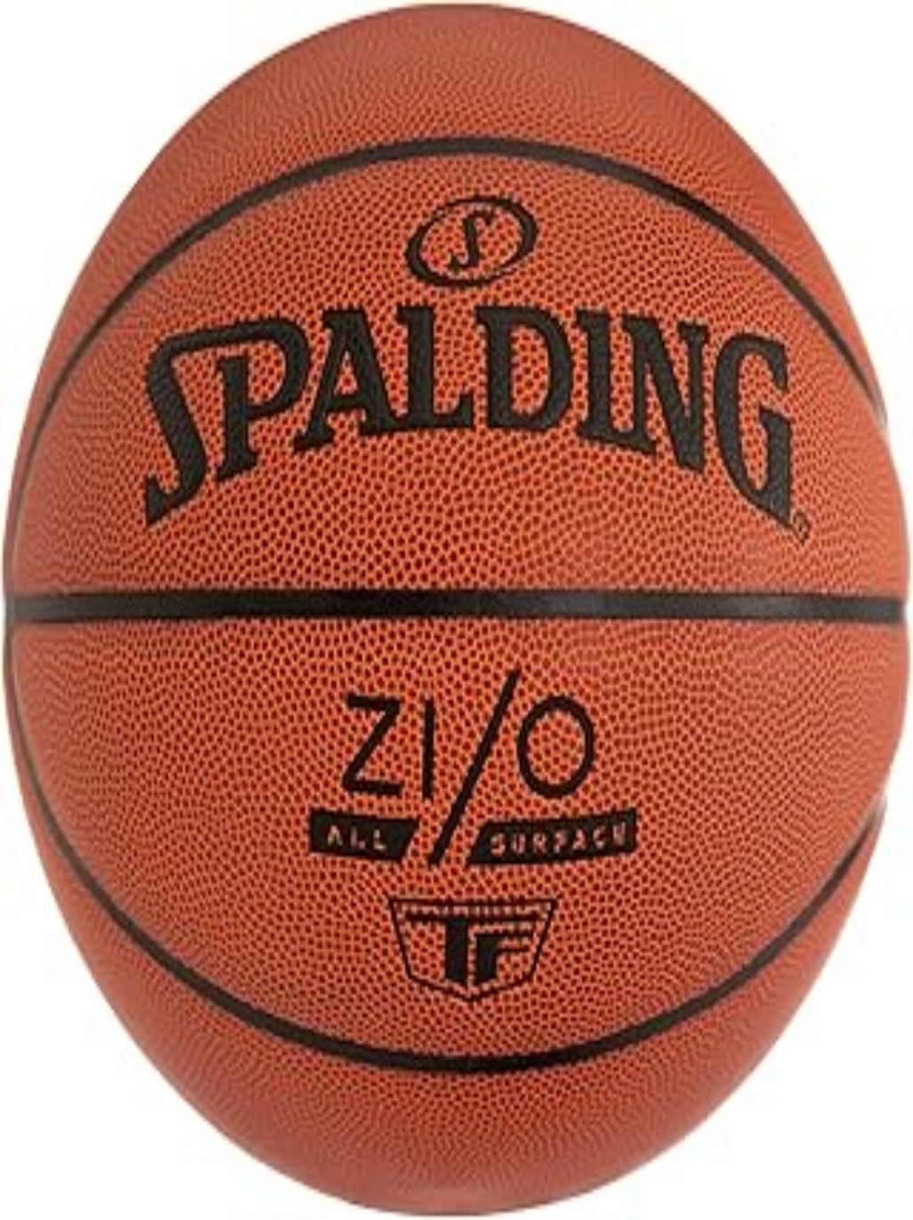 Spalding basketball on a white background
